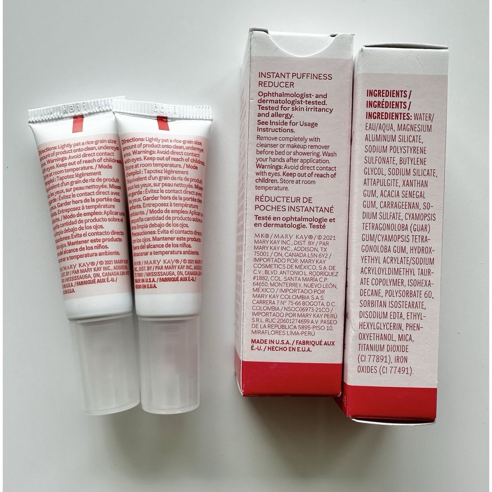 (Lot Of 2) MARY KAY INSTANT PUFFINESS REDUCER 173736 Full Size 0.35 Oz NIB - Picture 3 of 4